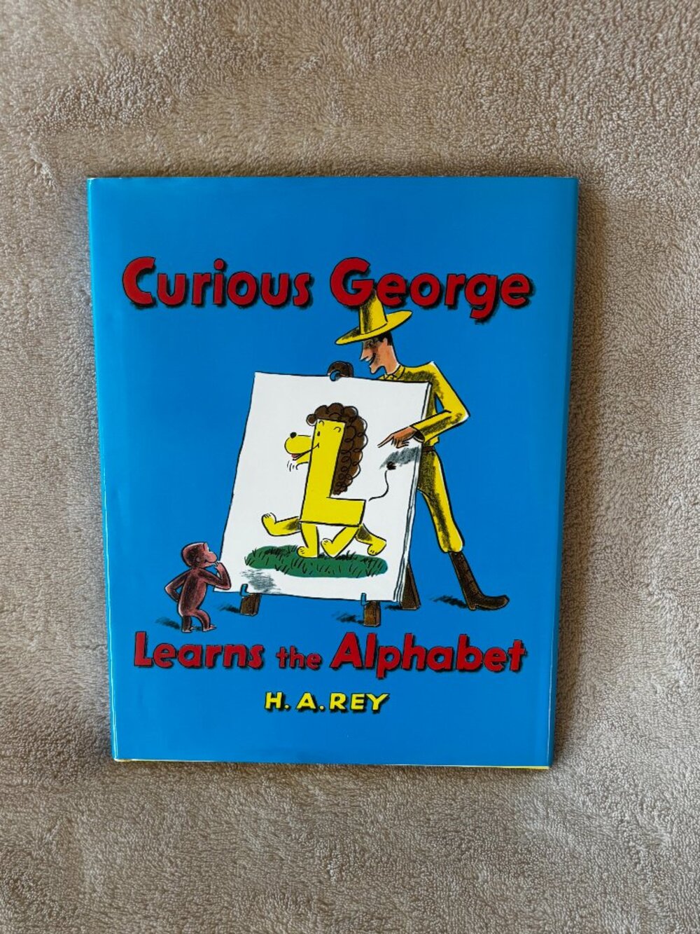 CURIOUS GEORGE LEARNS THE ALPHABET by H.A. Rey hardcover book for age 4+ Years